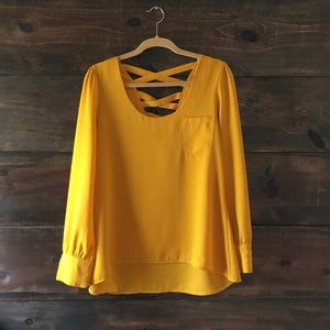 Peek-a-boo back blouse